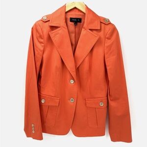 Talbots Blazer Jacket | Womens size 10 | Orange Lined Classic Coastal Gracie Fit